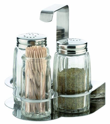 Tescoma JGO SALERO,PIMENTERO Y PALILLERO C/Soporte Classic, Acero Inoxidable