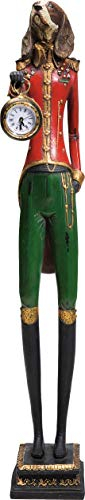 Kare Design Tischuhr Gentleman Dog, Mehrfarbig, Tischuhr, Uhr, Hund, 65x13x11 cm (H/B/T)