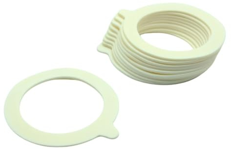 EINKOCHRINGE Weiß 10 Stk (92/68 mm) - Gummiringe passend für Gläser von IKEA, Kilner & Fido