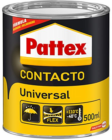 Pattex Cola de contacto universal instantánea multiusos, a prueba de agua, 500ml