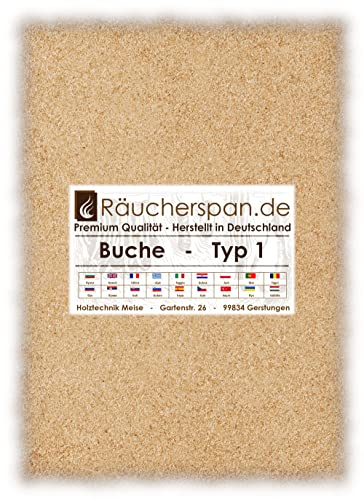 Räucherspäne Räuchermehl Buche Typ 1 sehr feines Mehl zum Kalträuchern (2kg)