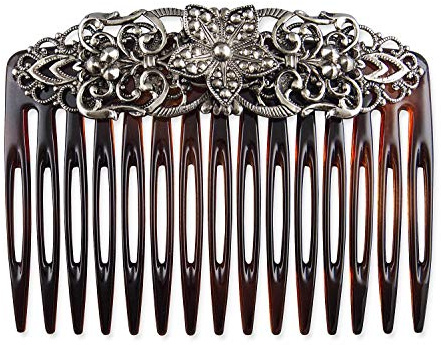 Rivelle Damen Trachten Haarkamm Haarschmuck Vintage Einsteck-Kamm Hair Comb Hochzeit