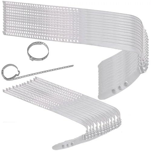 TECPO Achsmanschetten-Schellen-Set 12-teilig, für Thermoplast- & Gummi-Achsmanschetten, Schellen, für alle gängigen Fahrzeugtypen geeignet, korrosionsgeschützt (Set 8)