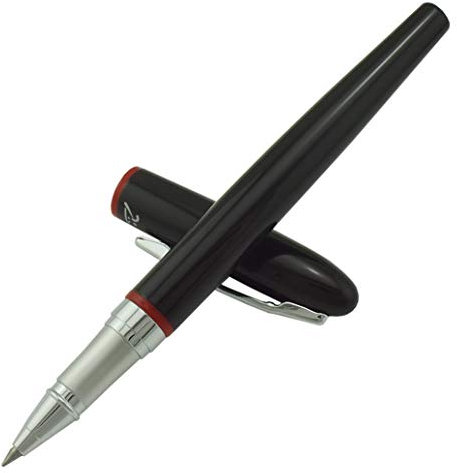 Picasso 907 Montmartre Tintenroller, Metall, schwarzer Ring, luxuriöser Stift mit Stifttasche