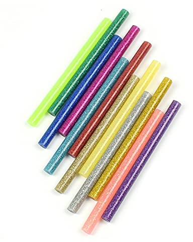 ZTBH Heißklebestifte 120 stücke Multi farbige Heißkleber-Gun-Sticks, 12 Farben heiße Waffenstöcke, für Kunsthandwerk Allgemein Klebestift Schmelzen (Diameter : 7mm, Length : 100mm)