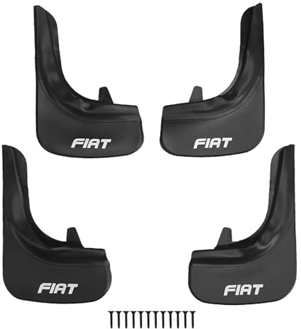 Apline Compatibile con Fiat Parafanghi Anteriori e Posteriori Set del Veicolo 4 Pezzi Nero