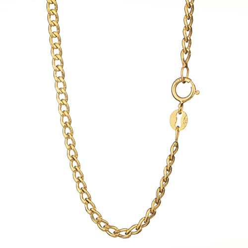 NKlaus 45cm Panzerkette 585 Gelbgold 14 Karat elegante Halskette Breite: 2,2mm Collier 2,32g schwer 3934