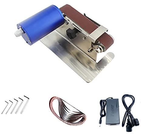 Jieotwice Ponceuse à Bande, Ponceuse à Bande à Couteau étanche, Affûteuse électrique, Meuleuse D'angle Fixe Multifonctionnelle, Ponceuse à Polir 30x300mm