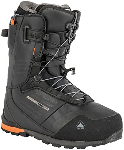 Nitro Snowboards Herren Incline TLS '23 Splitboardboot All Mountain Freeride Premium Schneeschnürsystem Boot Snowboardboot, Black