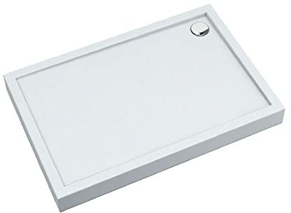 Sellon24® Plato de ducha antideslizante DIN 51097 B acrílico sanitario altura 12 cm soporte EPS integrado (80 x 140 x 12)