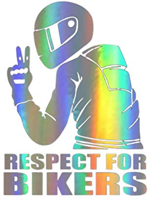 Respect for Cyclists Reflektierender Aufkleber, KIMISS 15 * 11cm Respect for Bikers Motorradaufkleber Autoaufkleber Fashion Car Decoration Sticker (Mehrfarbig)