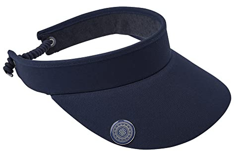 Surprizeshop Womens Golf Visor | Telephone Wire | Built in Magnet | Hand Enamelled 25mm Ball Marker | Rigid Peak | Multiple Colours | Golf Visor | Tennis Visor