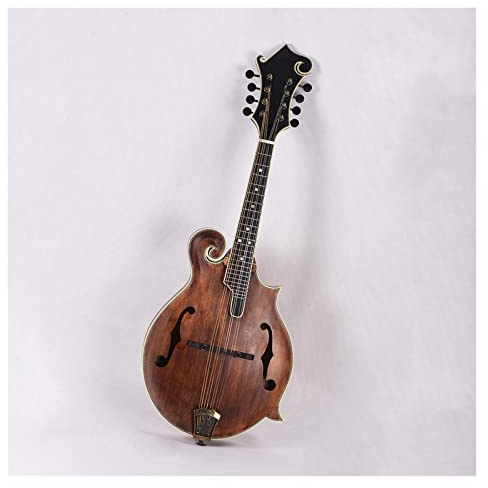 Handgefertigte Mandoline Im F-Stil Mit Massiver Fichtendecke, Mandoline Mit Massivem Flammenahornboden Mandolinen-Instrument für Anfänger