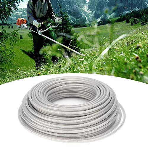 hilo desbrozadora 3mm, Trimmer Line, 40m Hilo de nylon desbrozadora, Línea de Trimmer Strimmer de acero, Cable de corte de repuesto Línea de Trimmer para césped y malezas hilo cortabordes