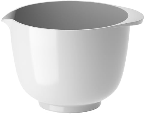 Rosti Margrethe Rührschüssel 1,5 Liter, Bruchsichere Schüssel, Backschüssel, Hefeteigschüssel mit gutem Griff, Teigschüssel aus Recycelbarem Kunststoff, Weiß