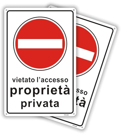 Felexdo 2 carteles de propiedad privada con prohibición de acceso, de PVC, 20 x 30 cm, señal de propiedad privada con adhesivo y agujeros para una fácil instalación