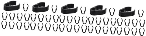 VICASKY 50pcs Microphone Cable Holder Clips for Mic Cable Clamps Plastic Cord Clamps Cord Organizer Clips for Desk Stage Use