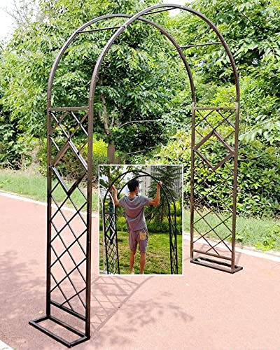 Genérico Arco de jardín Arco de Jardín Grande para Rosal con Base Arco de Metal Resistente Ancho 140/180/220/260/300/340cm Cenador para Jardín Interior/Exterior Varias Plantas Trepadoras
