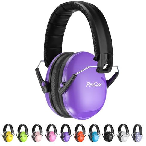 ProCase Kinder Gehörschutz NRR 21dB Lärmschutz für 3-12 Jahren Ohrenschützer Kapselgehörschutz für Schlaf, Reisen & Karnevalsumzügen Autismus Noise Cancelling
