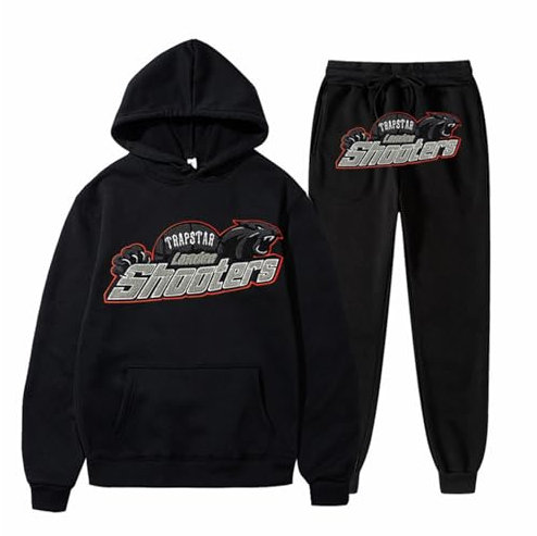 Gienslru Jogginganzug für Herren | Lose Hoodies Tracksuit und Jogginghosen Y2K für Herren | Hip Hop Jogginghose und Trainingsanzüge für Männer | Sportanzug Mit Kordelzug 2-teiliges Retro-Street-Set