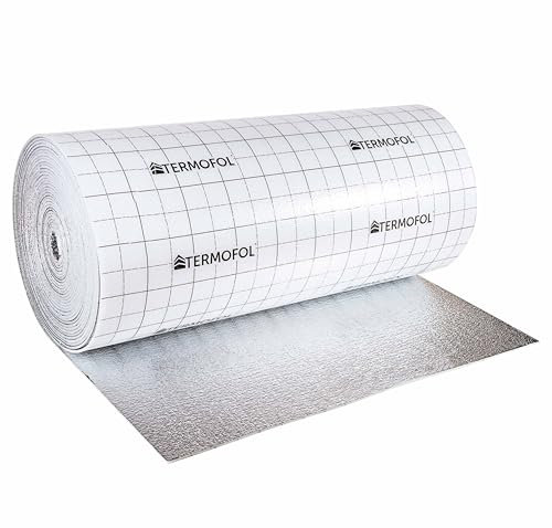 Isolation en mousse d'aluminium - Épaisseur 3 mm, largeur 100 cm - Isolation thermique et acoustique pour sols, toits, portes de garage et caravanes (3mm - 1m x 30m)