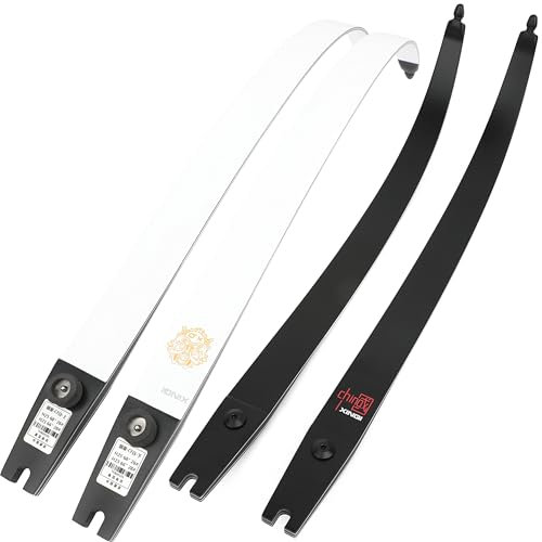 wolfman Bogenschießen Recurvebogen Wurfarme 66/68/70 16-32 Lbs ILF Advanced Competitive Bogengliedmaßen, Holzkern und Keramikschaumkern erhältlich (Keramischer Kern-Schwarz, 70Zoll-22Lbs)