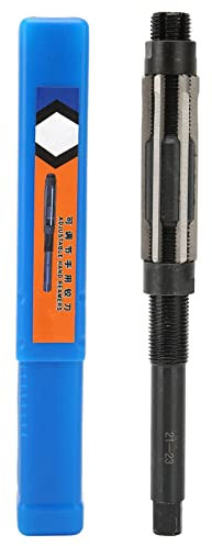 Einstellbare Reibahle, Handspannwerkzeug, Hochgeschwindigkeitsstahl-Fräswerkzeug mit geraden Nuten, 6 Nuten, 64 mm Länge, 9SiCr 21–23 mm, metrischer Reibbohrer für Metall