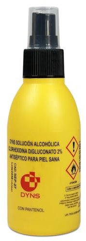 Clorhexidina Digluconato 2% 125 ml – Solución Alcohólica Antiséptico para Piel Sana (1 Unidad)