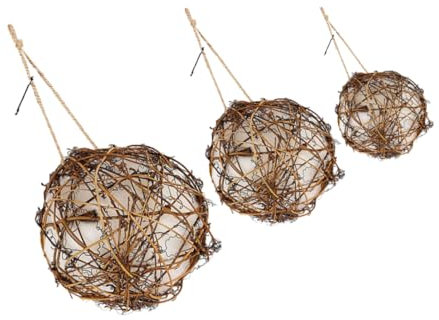 FONDOTIN -Nest-Set – 3-teiliges Vogelhaus mit Nistmaterialien Gartendeko Kreatives Vogelnistzubehör für Außen- und Innenräume