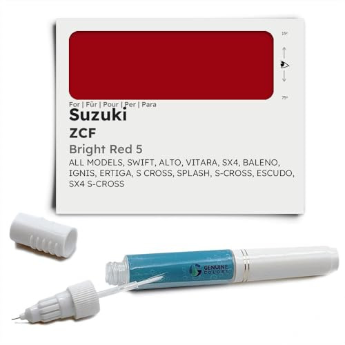 Genuine Colors Lackstift Bright RED 5 ZCF für Suzuki Rot Swift Alto Vitara SX4 BALENO IGNIS ERTIGA S Cross Splash S-Cross Escudo