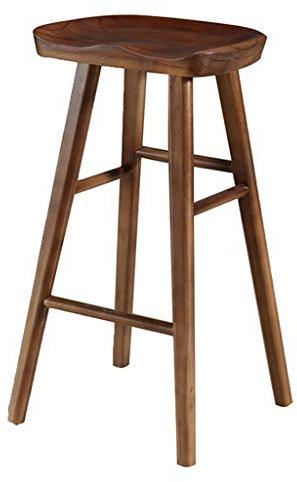 Generisch Barhocker aus Birkenholz mit Fußstütze für Theke, Café, Küche, Pub, Hochstuhl in Braun, 65/75 cm Sitzhöhe
