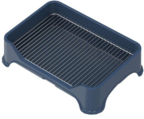 Toilettes pour Chien D'Intérieur Grille en Acier Inoxydable Anti-Dérapante