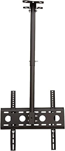 JKJZSALJ Support TV Plafond, Hauteur Réglable, Télescopique, Inclinable Et Pivotant, Support TV pour Écrans Plats Plasma LED De 32 À 55 Pouces, Capacité De 77 Livres/35 Kg