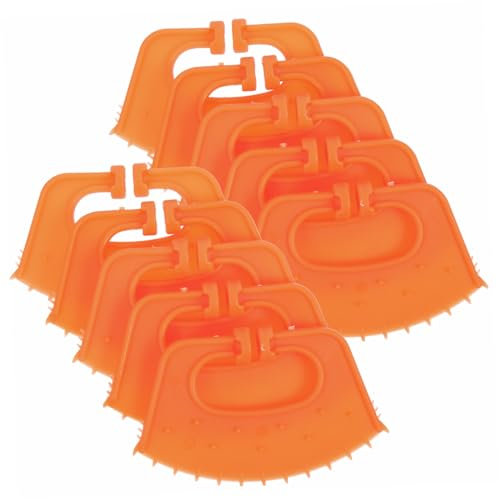 Abaodam Kälber Nasenclip Entwöhner Für Bauernhof Weide Rindernasenklammer Kunststoff Orange 10 Stück Absetzer Rinder