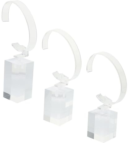 Beavorty 3pezzi Espositore Per Orologio in Acrilico Forma Di Porta Orologi Da Esposizione Supporto Per Orologi e Gioielli Organizzatore Durevole Per Camera Da Letto o Negozio