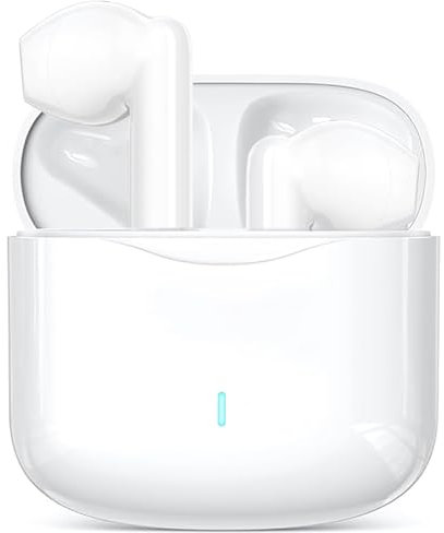 Cuffie Bluetooth, Auricolari Bluetooth 5.3 Wireless Cuffiette con Cancellazione Rumorecon Mic, IP7 Impermeabili Cuffie Wireless, 40 Ore Stereo Auricolare, Cuffie Senza Fili for iPhone iOS Android