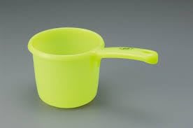 Japanese Hot bath Plastic Water Ladle Bath Ladle Dipper Green Color, Made in Japan (1, Green)