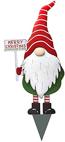 TURWXGSO Christmas Decorations Christmas Metal Decoration Garden Stakes Gnomes Planting Ornaments Iron Floor Insert for Decoration Wedding Birthday Party House Scene Decor