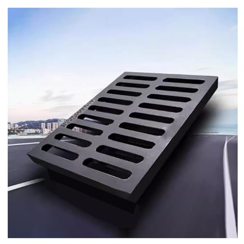 Copertura rettangolare per griglia fognaria, filtro per scarico dell'acqua piovana, filtro di protezione per grondaie, griglia di drenaggio quadrata per vialetto (50 x 50 x 4 cm) – & soluzione di
