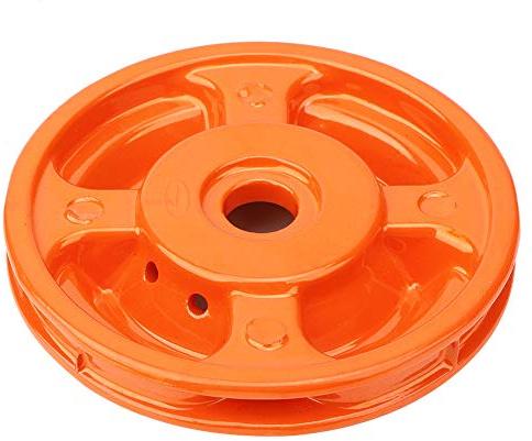 Luatoxry Tête de débroussailleuse à ligne fixe, tête de coupe universelle en aluminium, tête de coupe de tondeuse à gazon orange avec 4 lignes de débroussailleuse pour tonte de pelouse, jardin et
