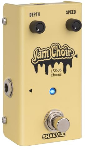 SHAEVLE Pedale effetto Chorus – Stile Crystal Bucket-Brigade, True Bypass, Ampia gamma tonale dal classico al profondo, Design compatto JAM CHOIR (Chorus)