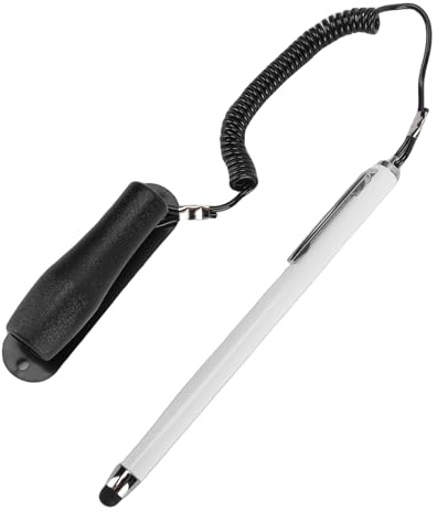 Bewinner Penna Stilo Touch Screen Capacitivo con Corda a Molla Punta in Silicone Ad Alta sensibilità Corpo in Lega di Zinco per Tablet Smartphone Laptop Dispositivi POS (WHITE)