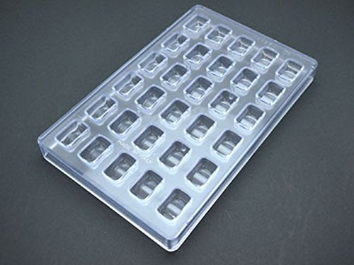 Martellato MA1634 30 Part Polycarbonate Praline Mould, 32 x 19 x 15 mm, Transparent