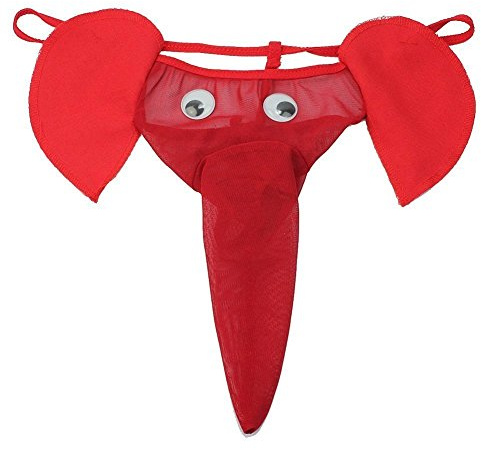 Creamlin Männer Elefanten Unterwäsche Pouch Slips Strings Lustige G-String Lover Geschenk