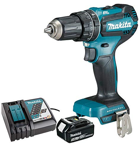 Makita DHP485Z 18V Li-Ion Brushless Combi Drill mit 1 x 3Ah Akku & Ladegerät