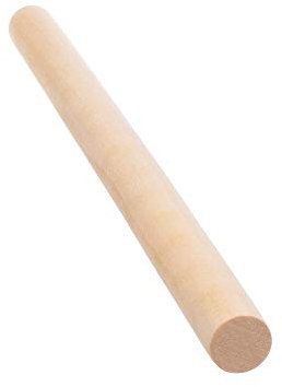 Paracord Planet Wooden Dowel Rods - Unfinished Natural Wood Sticks (2 Pack, 7 7/8 Inch)