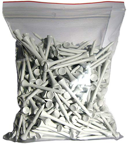 Golf TEES - 70 mm (2 3/4) - 500 Stück - Holz - Farbe: weiß