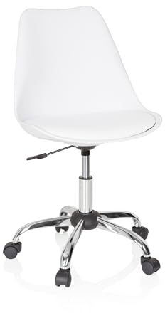 hjh OFFICE 742008 Retro kontorsstol Fancy PRO - Unik design med en antydan av retro, Mycket bekväm, mjukt stoppad stol, Steglös justering av sitshöjden, Stort färgurval