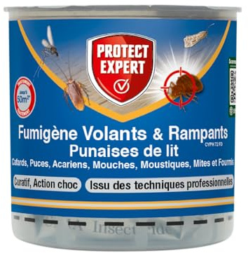 PROTECT EXPERT Fumigène Anti Insectes Volants & Rampants - 25m²