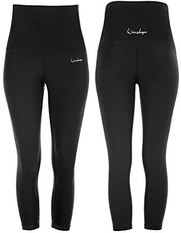 WINSHAPE Damen Functional Power Shape 7/8-tights „high Waist“ Hwl302, Schwarz, Slim Style Leggings, Schwarz, XL EU